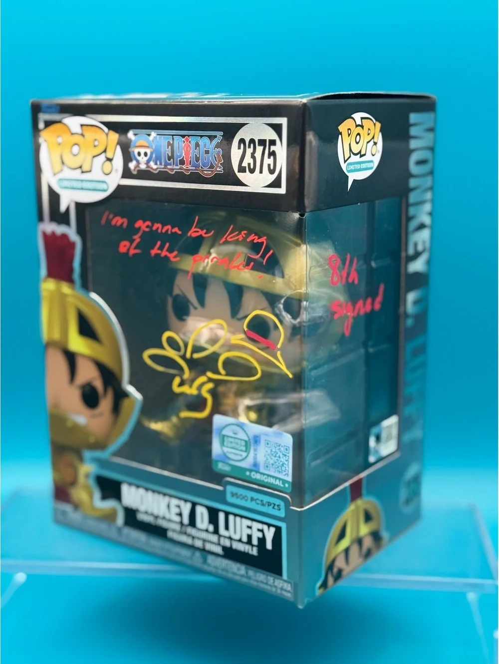Colleen Clinkenbeard Signed LE 9500 Luffy #8 ever signed One Piece Funko MAS COA